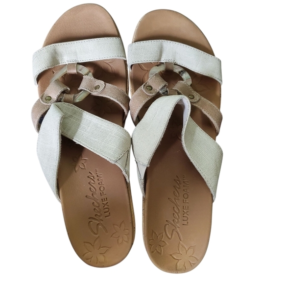 Skechers Natural Beverlee Sail Away Sandals Size 11 - Picture 3 of 10